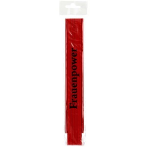 Roter Gliedermassstab (2 m) mit Aufschrift, verpackt. Ideal zum Messen von Längen.