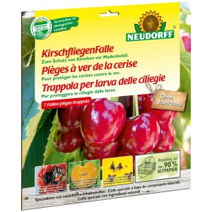 Neudorff Trappola per mosca delle ciliegie: Pannelli gialli per la protezione contro l'infestazione da larve, senza insetticidi.