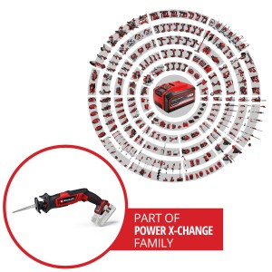 Einhell Sega universale a batteria TE-AP 18/13 Li-Solo, sega alternativa per casa e giardino, parte della famiglia Power X-Change.