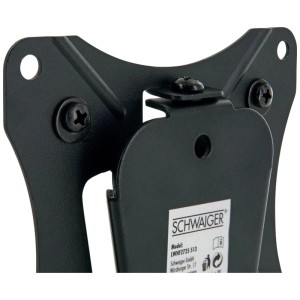 Support mural TV Schwaiger Fixed 1, noir, pour petits écrans jusqu'à 29 pouces.