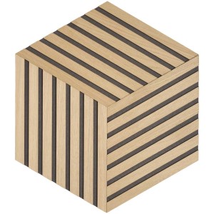 Panneaux design Denpanels Losange Chêne Noir, lot de 3 panneaux muraux MDF.