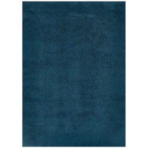 Tapis à poils longs San Paolo pétrole, 130x190 cm. Tapis moelleux dans une couleur intemporelle.