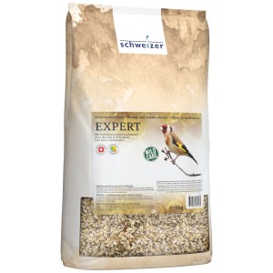 5 kg di miscela per uccelli selvatici Expert di Schweizer, adatta per l'alimentazione annuale.