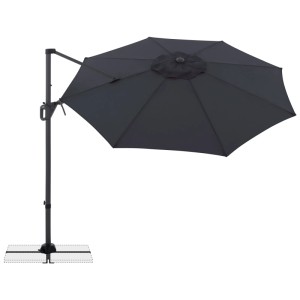 Doppler Ampelschirm Life 310, anthrazit, Ø 310 cm mit Standkreuz.