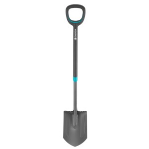 Bêche pointue Gardena ErgoLine avec poignée en D, anthracite, 117 cm. Idéale pour bêcher les sols durs.