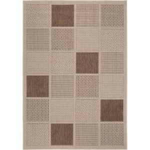 Tappeto da esterno Andiamo Utah beige, 120x170 cm, con motivo a quadri.