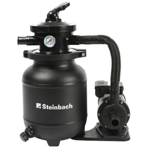 Steinbach Classic 250N : Système de filtration à sable pour piscines jusqu'à 19000 l, avec manomètre.