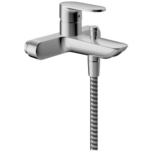 Miscelatore monocomando per vasca Hansgrohe Vernis Blend, cromo, montaggio a parete.