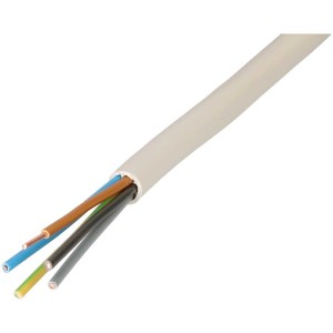 Cavo TT CH-N1VV-U 5 x 1,5 mm², 10 m, cavo in tubo di plastica per installazione domestica.
