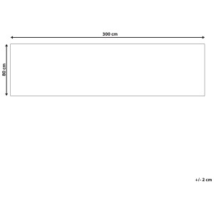 Tappeto passatoia Midalam, blu-arancio, 80x300cm, con motivo orientale. Ideale per corridoio.