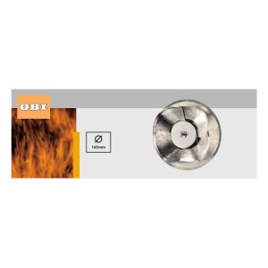 Couvercle de trou de cheminée OBI en aluminium, Ø 160 mm, pour sceller les raccords de cheminée.