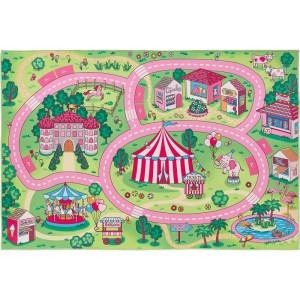 Tappeto colorato per bambini Andiamo Wonderland 140x200 cm con motivo di strada gioco per la cameretta.