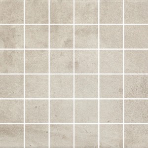 Mosaïque beige Pronto, 30x30 cm, en grès cérame aspect béton pour intérieur et extérieur.