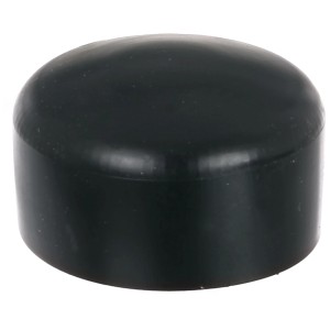 Capuchon de poteau noir Alberts en plastique pour poteaux métalliques, Ø 60 mm.