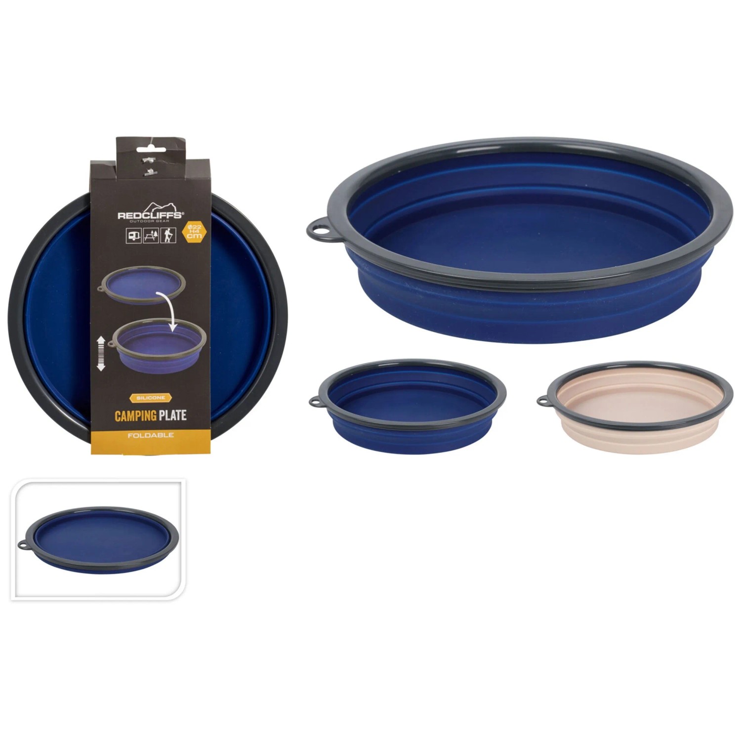 Faltbarer Teller Silikon assortiert Ø 22 x 4 cm / 1 Stk. kaufen bei OBI
