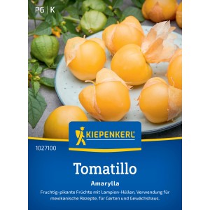 Kiepenkerl Physalis Tomatillo Amarylla : Fruits jaunes avec enveloppes en forme de lanterne sur une assiette.