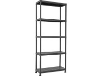 OBI Kunststoff-Steckregal S-75 Schwarz (HxBxT) 176 x 74 x 32 cm