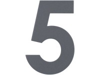 Alpertec Hausnummer Nr. 5 Edelstahl Anthrazit