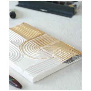 Kreul Acryl Medium Set mit Strukturpasten und -gelen für plastische Acrylmalerei.