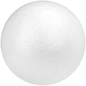 Weiße Styropor-Kugel, Ø 15 cm, zum Basteln und Dekorieren.