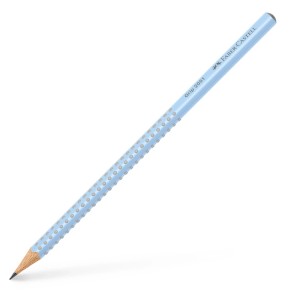 Faber-Castell Grip 2001 Bleistift, hellblau, Härtegrad B. Ergonomischer Dreikantstift mit Noppen.