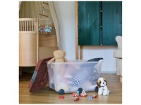 Rotho Aufbewahrungsboxen Roller6 Rot-Transparent 57 l / 2-tlg.