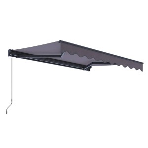 Tenda a braccio Aventura 3x2m antracite per terrazza e balcone.