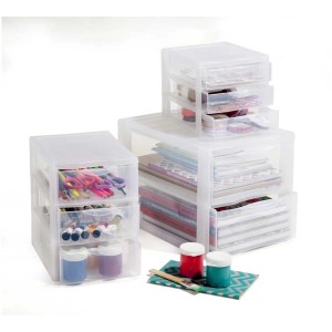 Rotho Orgamix A6 Schubladensystem, transparente Aufbewahrungsboxen für Büro und Hobby.