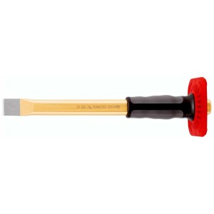 Scalpello piatto Rennsteig 300 mm con protezione mani, laccato, per lavori di precisione.
