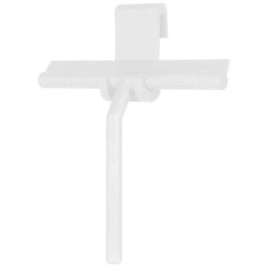 Tergivetro doccia in silicone bianco con supporto, 21x24,5 cm, per bagno e doccia.
