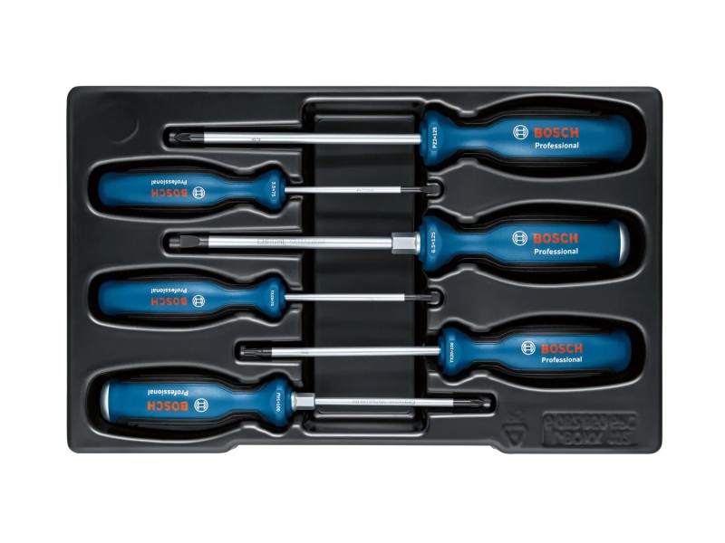 Set De 6 Tournevis Bosch Professional - Fente Et Cruciforme - Lame Télescopique