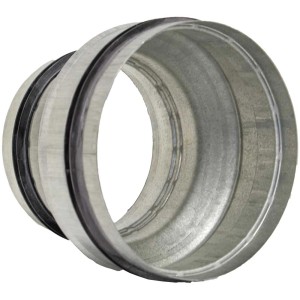 Wickelfalz-Reduzierer Ø 125 mm mit Lippendichtung für Lüftungssysteme.