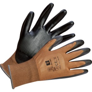 Guanti da montaggio LUX taglia 9, guanti da lavoro con rivestimento in PU per montaggio e lavori di precisione.