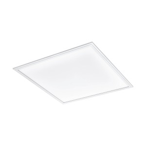 Plafoniera LED quadrata bianca Eglo Connect Salobrena-Z, 59,5x59,5 cm, per illuminazione smart.