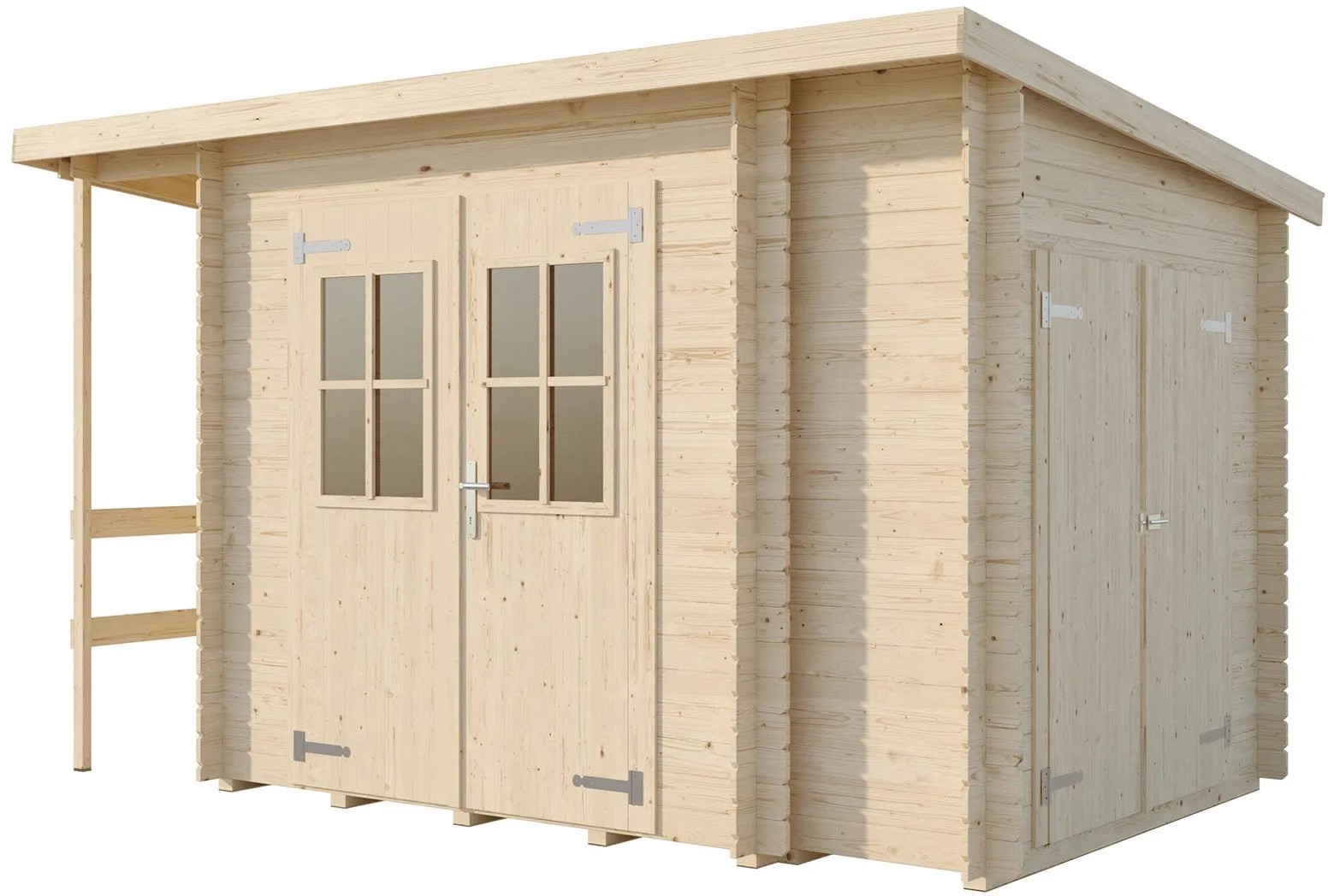 Weka Gartenhaus Bologna Natur mit Pultdach kaufen bei OBI