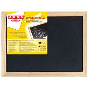Tableau noir 30x40 cm avec cadre en bois, idéal pour notes et messages.