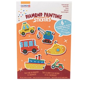 Glorex Diamond Painting set con 6 adesivi veicoli per il fai da te.
