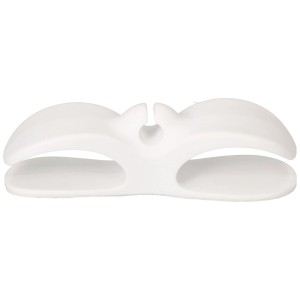 Weißes, selbstklebendes Kabelorganizer-Set (2 Stk.) zur Kabelaufwicklung.