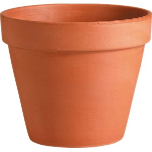 Vaso per piante standard Deroma, Ø 13 cm, terracotta. Classico vaso in terracotta per interni ed esterni.