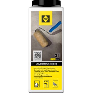 Sakret Universalgrundierung Gelb 1L: Universalgrundierung für Wand, Decke und Boden, mit Farbroller.