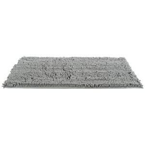 Tapis de sol gris imperméable 80x60 cm avec surface absorbante et base en caoutchouc antidérapante.