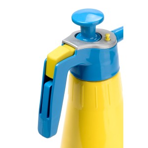 Pulvérisateur à pression Gloria Hobby 125 Flex, 1,25 l, jaune/bleu, avec buse flexible pour l'entretien des plantes.