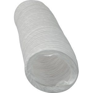 Tubo flessibile bianco Marley, 1 m, in plastica per sistemi di ventilazione.