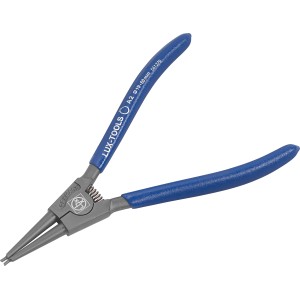 Pinza per anelli elastici LUX-TOOLS per anelli esterni, design dritto.