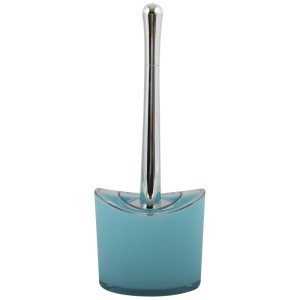 MSV Toilettenbürste Mahini mit Halter, hellblau. WC-Bürste mit verchromtem Griff.