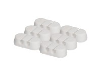 Max Hauri Kabelhalter Double Stop Weiss 6 Stk.