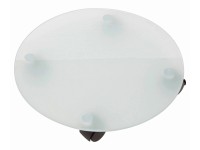 Pflanzenroller Glas Mattweiss rund Ø 35 cm