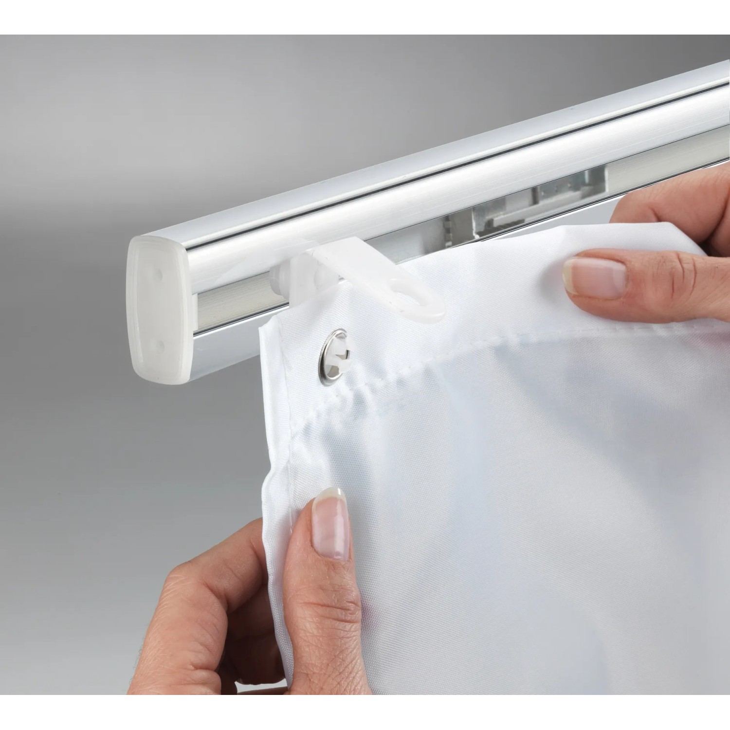 Bastone estensibile per tenda da doccia, 68-200 cm, in acciaio inox, telescopico, senza foratura, guida regolabile per porta di bagno, cucina, armadio