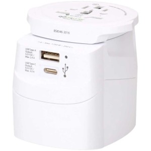 Q2Power Reiseadapter 2-tlg. mit USB-Anschluss für weltweite Steckdosen, Kategorie: Steckdosenleisten.