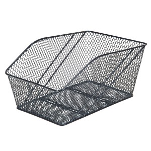Cesto portapacchi nero Prophete XXL in filo metallico per bicicletta.